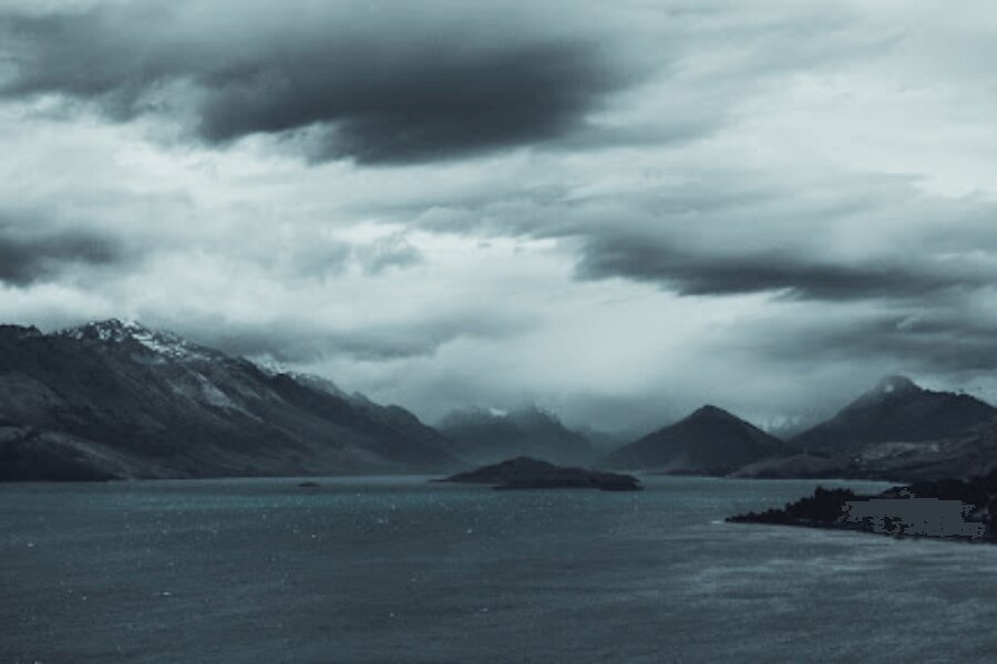 mountains, storm