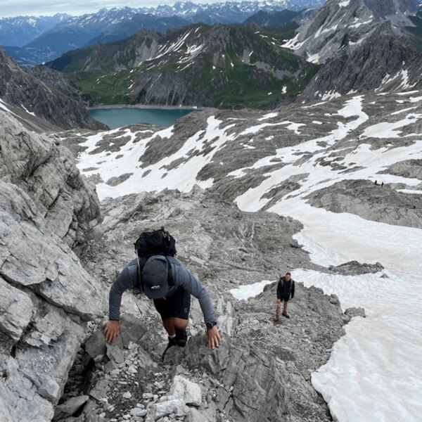 Climber on a rocky slope. Photo: Rigad