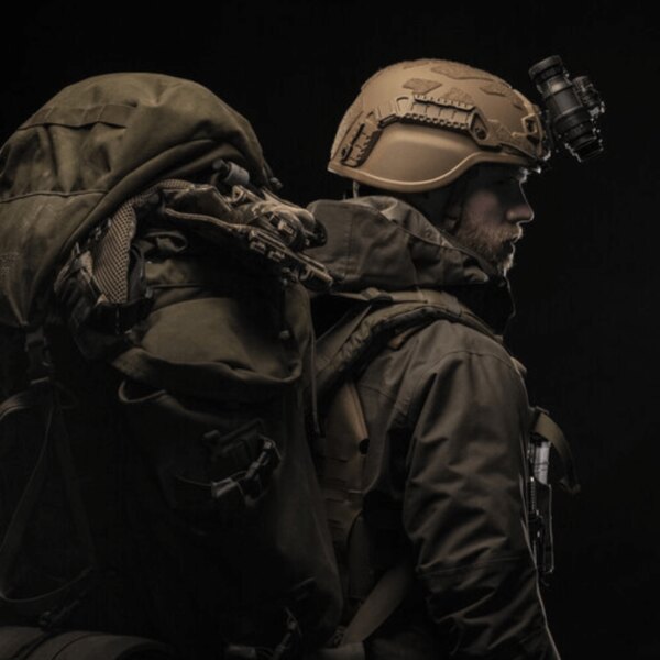 Ballistic helmet PGD-MICH Protection Group® with a mounting system for optics and accessories. Photo: Protection Group Denmark