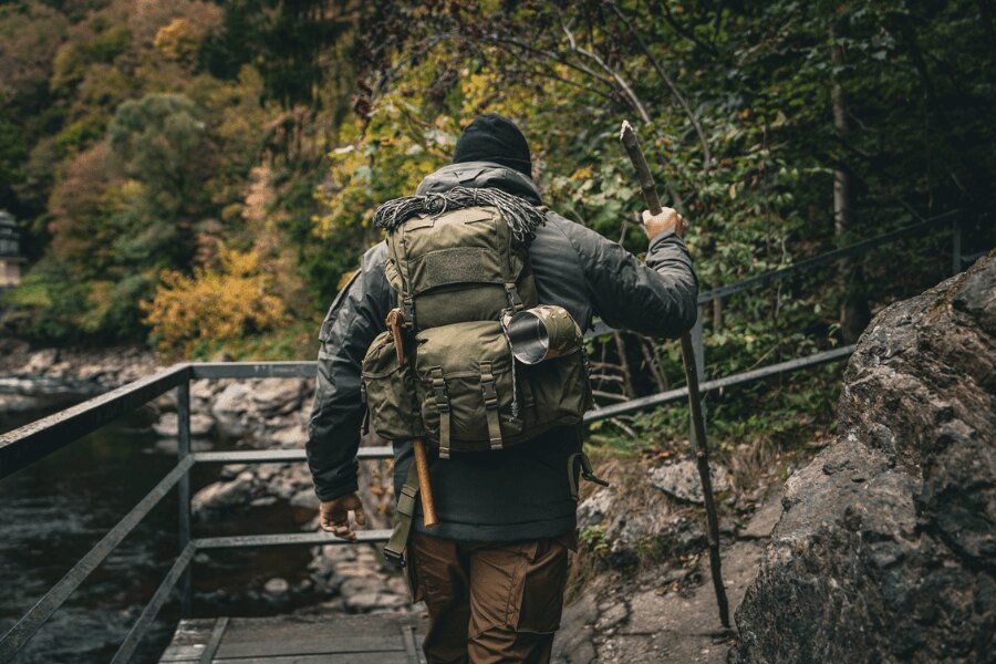 Winter jacket Helikon-Tex Yukon made from Duracanvas material can handle a load of gear and waxing for greater durability.