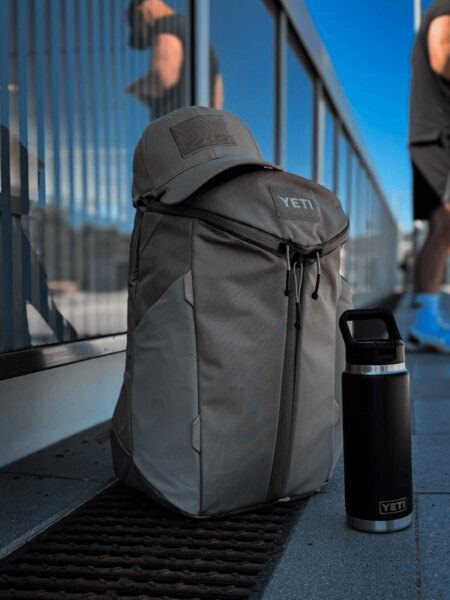 YETI Ranchero backpack and Rambler bottle ready for everyday carry and travel