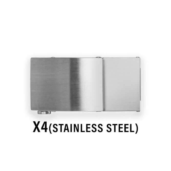 A metal buckle for Kore® belts