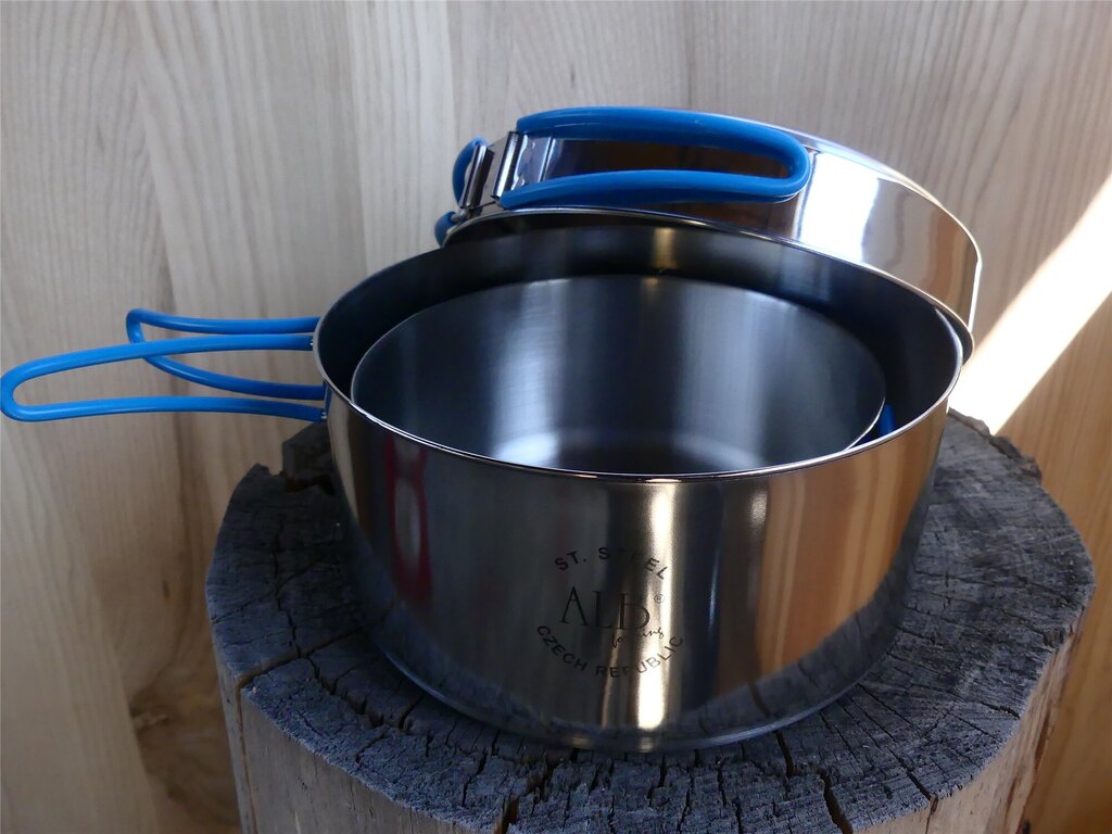 ALB® K2 Stainless steel three-piece camping cookware