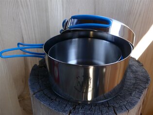 ALB® K2 Stainless steel three-piece camping cookware