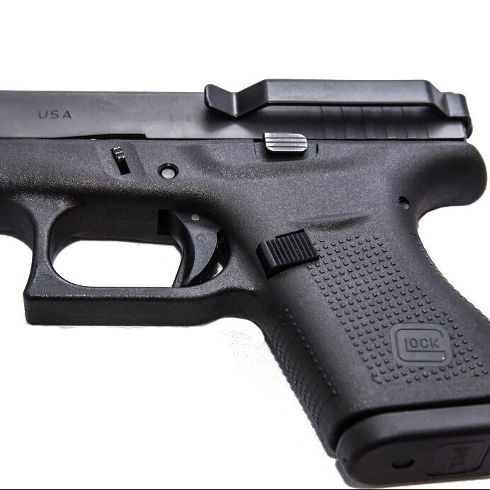 Clipdraw® Clip for concealed carrying of Glock® 17,19, 22, 23, 24, 25, 26, 27, 28, 30S, 31, 32, 33, 34, 35, 36