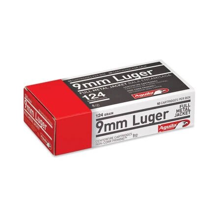 FMJ Aguila® Ammunition / 9 mm Luger / 8 g - 124 grs / 50 pcs