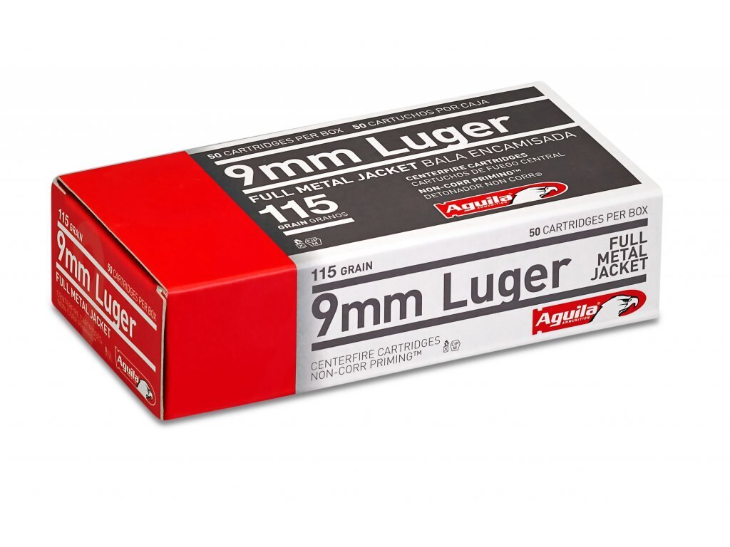 FMJ Aguila® Cartridges / 9 mm Luger / 7.5 g - 115 grs / 50 pcs