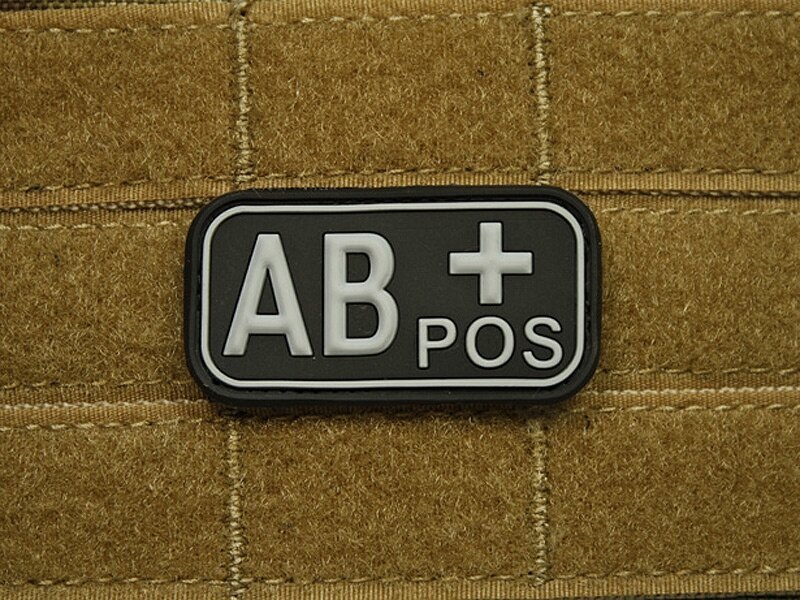 JTG® blood type patch AB positive