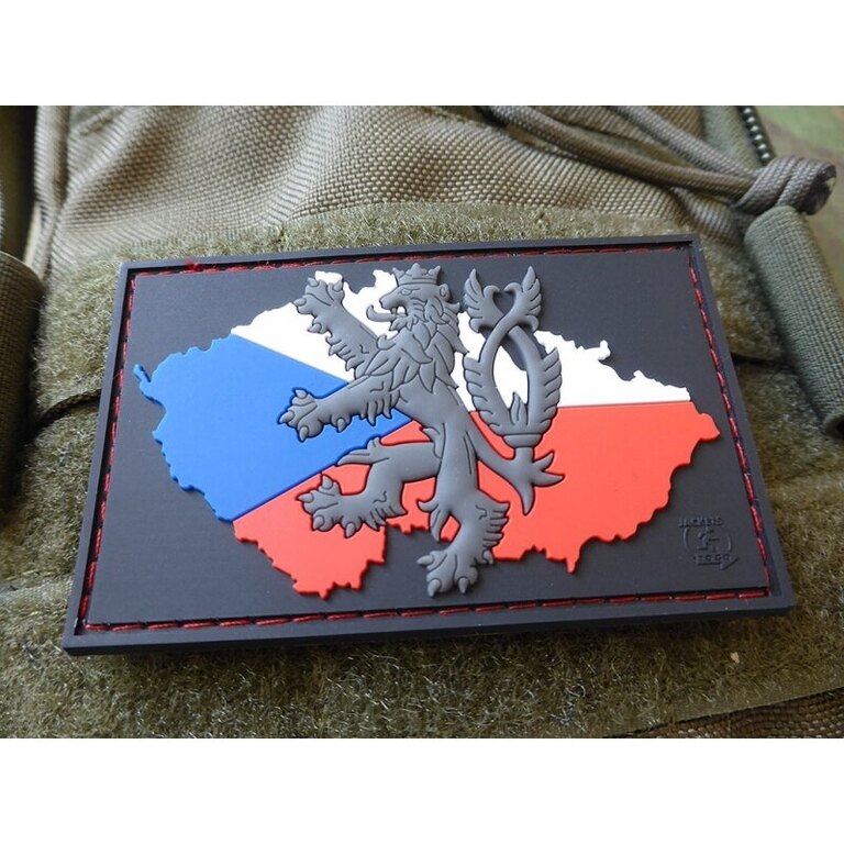 JTG® Czech Republic map with lion patch - colored