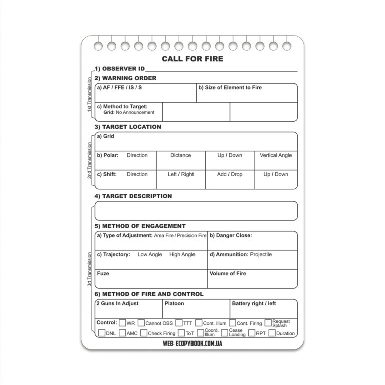 M-Tac® Ecopybook Call for Fire Challenge Cards