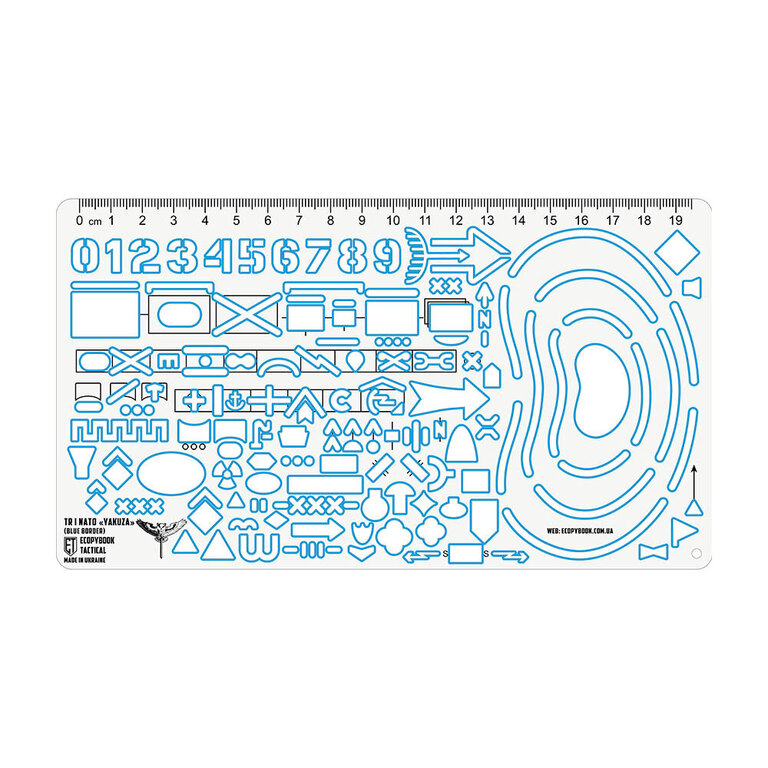 M-Tac® NATO/UA Ecopybook Tactical Map Ruler