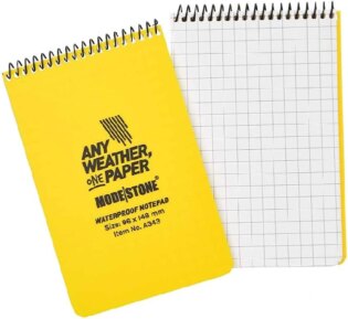 Modestone® Waterproof Squared The Officer's Pad 96 mm × 148 mm, 30 sheets