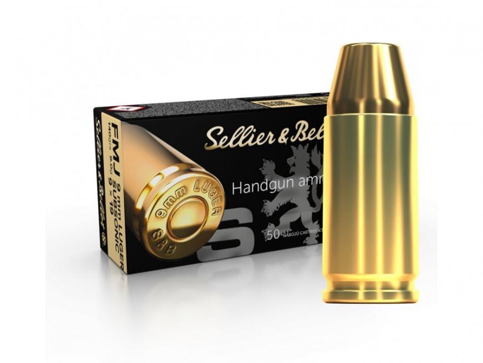 Náboje FMJ Sellier & Bellot® / 9x19 mm Subsonic / 9 g - 140 grs / 50 ks