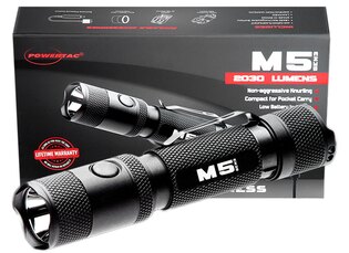 PowerTac® M5 Gen3 / 2,030 lm flashlight + weapon mount
