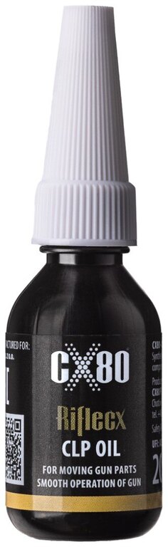 Riflecx® CLP oil for lubricating moving parts of weapons 20 ml