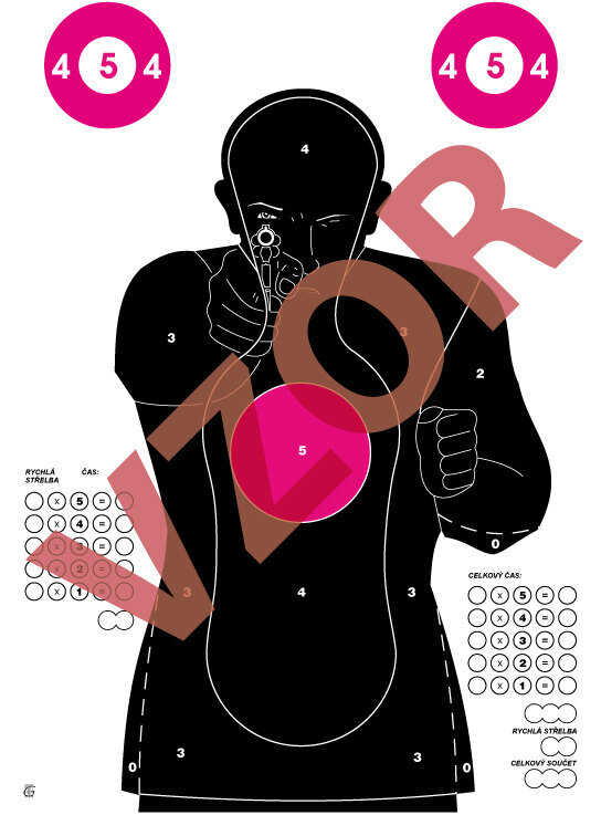 Rigad® FBI Figure Contrast Target / 10 pcs