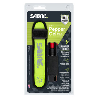 Sabre Red® 2 in 1 set for runners - defense spray + LED armband