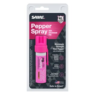 Sabre Red® compact defense spray with a clip
