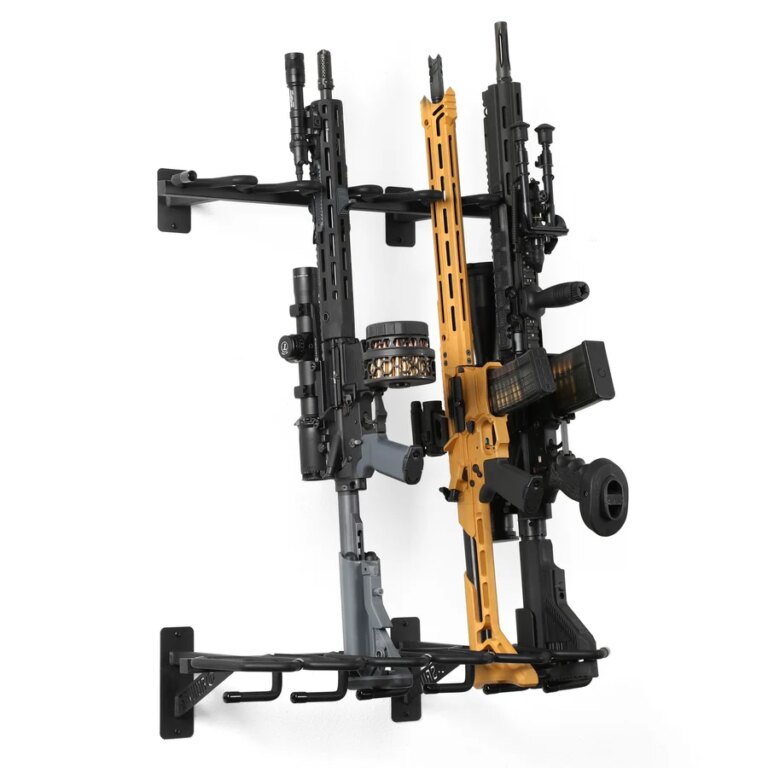 Savior® Wall-Mounted Firearm Rack for 6 Rifles