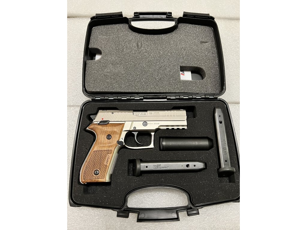 Self-loading pistol Zero 1 S / caliber 9x19 Arex®, Nickel - wooden grips