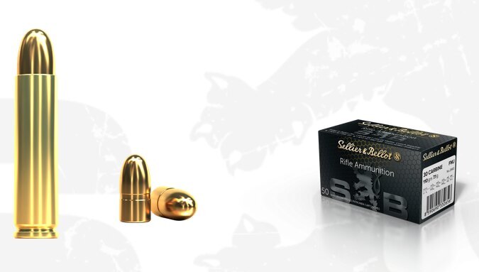 Sellier & Bellot® FMJ cartridges / .30 Carbine / 7.1 g - 110 grs / 50 pcs