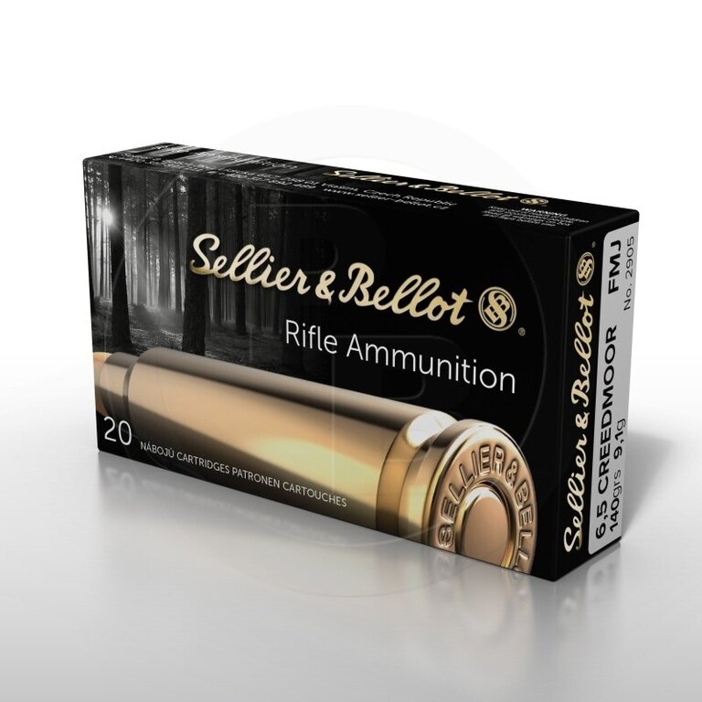 Sellier & Bellot® FMJBT Ammunition / 6.5 Creedmoor / 9.10 g - 140 grs / 20 pcs