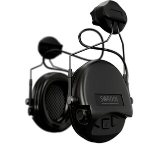 Sordin® Supreme Mil-Spec AUX Electronic Earmuffs, ARC Rail Helmet