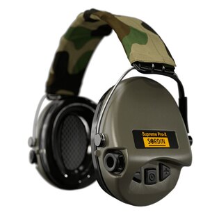Sordin® Supreme Pro-X Electronic Earmuffs, Textile Headband 