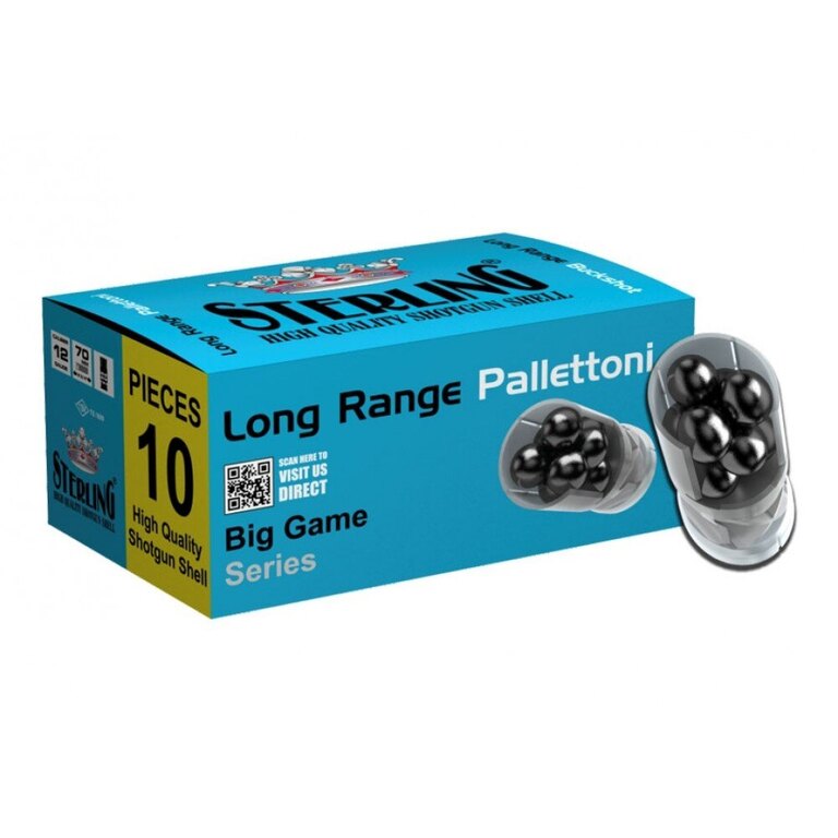 Sterling® Long Range Buckshot shotgun shells / 12/70 / 10 pcs