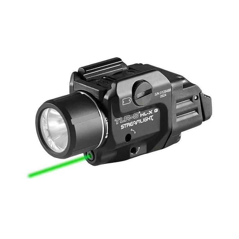 Streamlight® TLR-8 HL-X Sub Weapon-Mounted LED Flashlight with Green Laser