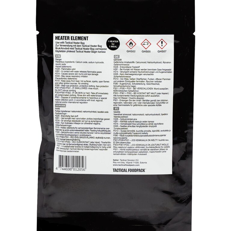 Tactical Foodpack® Heater Element self-heating capsule