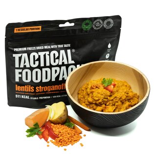 Tactical Foodpack® Lentils Stroganoff dehydrated meal