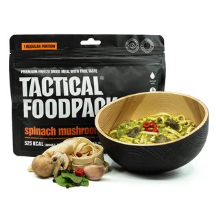 Tactical Foodpack® Pasta with spinach and mushrooms dehydrated meal