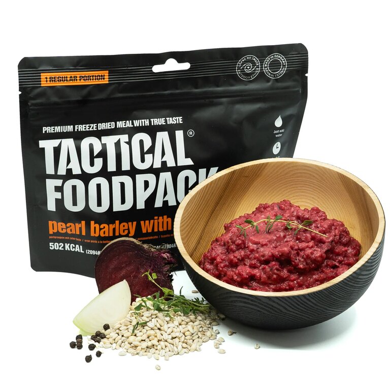 Tactical Foodpack® Pearl barley with beetroot dehydrated meal