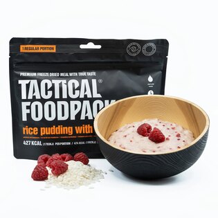 Tactical Foodpack® Rice pudding with raspberries dehydrated meal