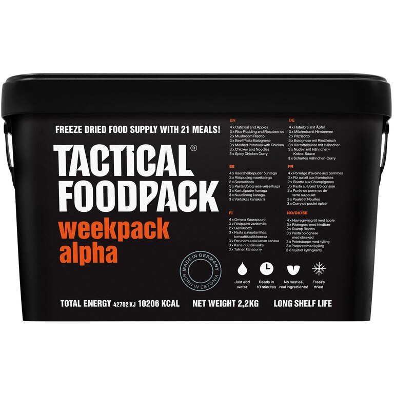 Tactical Foodpack® Weekpack Alpha emergency food pack