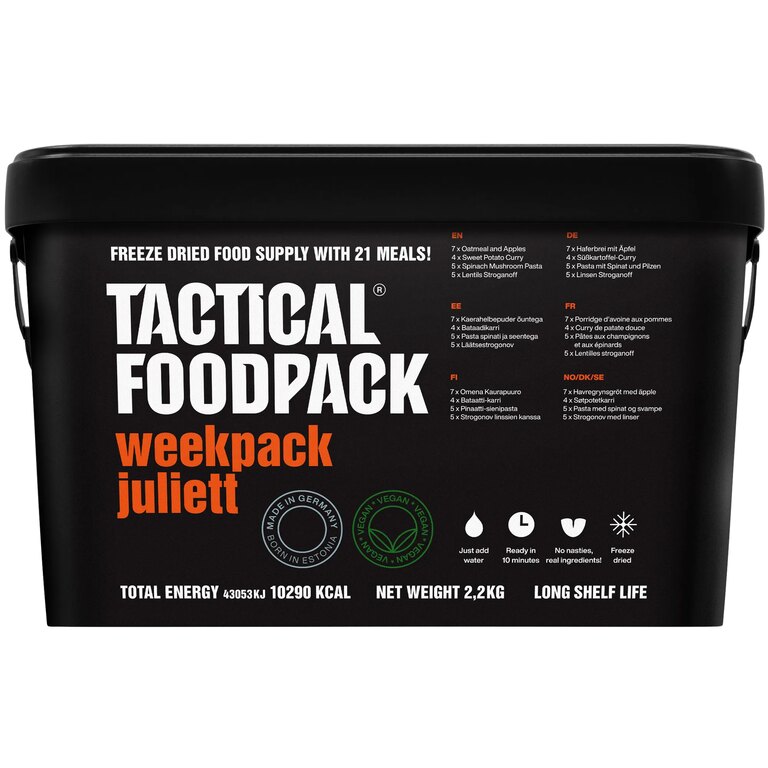 Tactical Foodpack® Weekpack Juliett emergency food pack