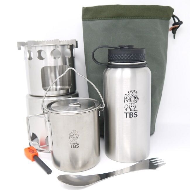 TBS Outdoor® Wilderness Salamander Cook stainless steel kit