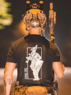The Trace® Machinegunner Statue T-Shirt