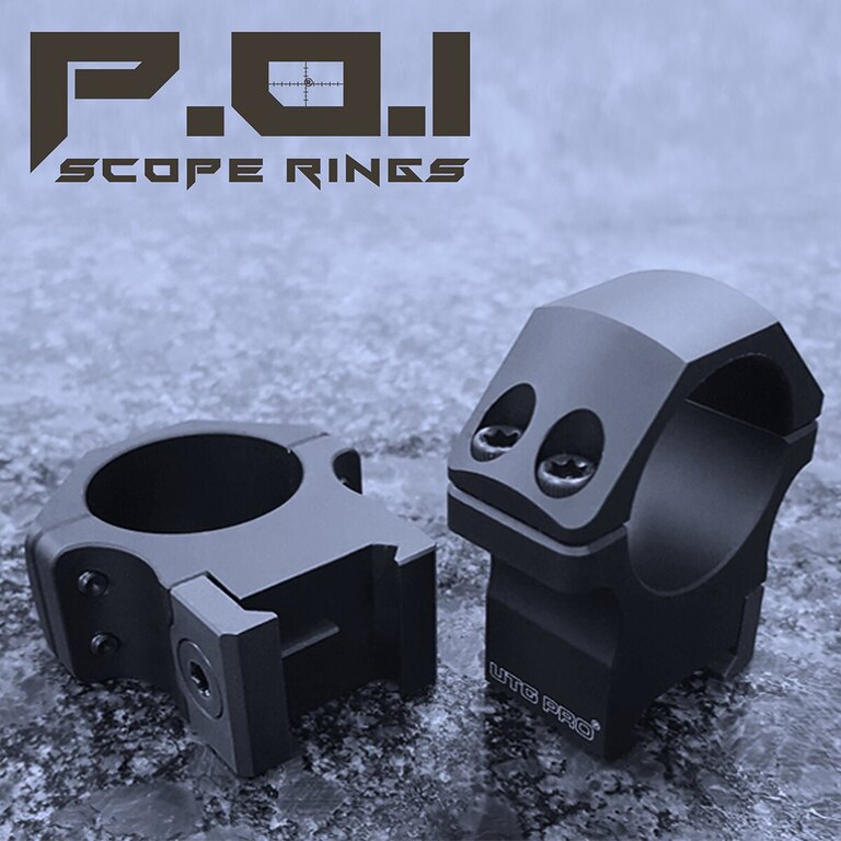 UTG PRO® P.O.I® mounting rings Low Profile 0.91" / 25.4 mm tube