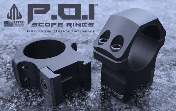 UTG PRO® P.O.I® mounting rings Medium Profile 1.26" / 34 mm tube