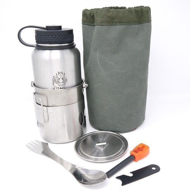 Wilderness Bottle Cook TBS Outdoor® Stainless Steel Set
